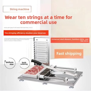 220V Commercial BBQ Machine Semi-Automatic Kebab Skewer Tool with Motor for Lamb and Meat Skewers - Product Image 4