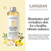Huile Corporelle Éclaircissante au Collagène, Riche en Vitamine E Bio, Hydratation Intense, Unifie le Teint, avec Pépins de Raisin et Arbre à Thé pour Peaux Sèches