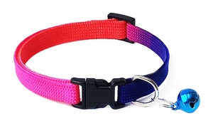 <span class=keywords><strong>Collar</strong></span> colorido de nailon con campana para gato y perro, <span class=keywords><strong>Collar</strong></span> pequeño para cachorro, arcoíris, otros collares para mascotas, venta al por mayor - Product Image 2