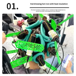 Éponge multifonctionnelle résistante à la chaleur pour fer à friser Barre universelle en caoutchouc Outil de coiffage à pression froide pour cheveux bouclés Paresseux - Product Image 3