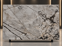 Dalles de marbre Silver Roots avec des veines enchevêtrées pour îlots de cuisine, murs de douche, tables consoles et panneaux muraux décoratifs