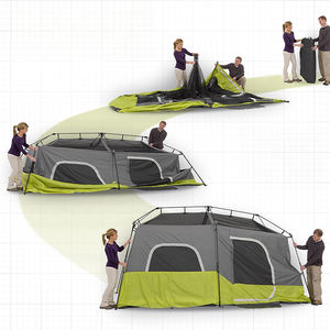 Briegtebe 6-8人家庭帐篷两室两门防水双层四季190T涤纶快开大帐篷 - Product Image 6