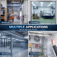 Rideau de porte en bande PVC YJ à faible émission de fumée et résistant aux flammes pour atelier électronique, zone propre, solution d'approvisionnement pour usine
