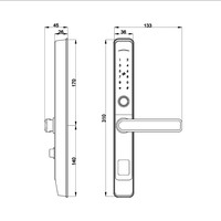 Serrure de porte intelligente étanche à pont thermique, fine, à empreinte digitale, sans clé, TTlock Tuya WiFi, pour la maison