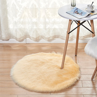 Tapis rond en peluche lavable pour chambre, bureau, tente, tapis de jeu pour bébé, décoration