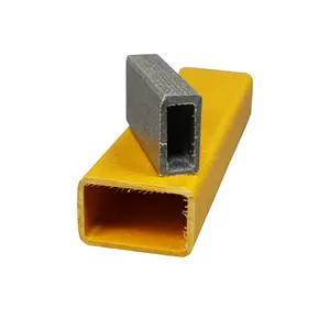 fiberglass frp profile pultruded hollow square and rectangular plastic pipe tube