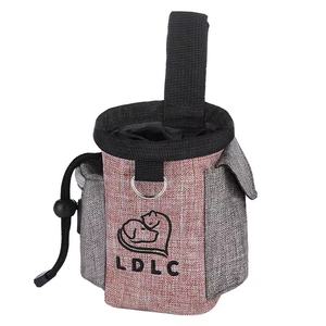 Luxus langlebige personal isierte wasserdichte gewachste Leinwand <span class=keywords><strong>Pet</strong></span> Walking Snack Dog Treat Bag Trainings tasche mit Taillen gürtel - Product Image 3