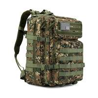 Sac à dos tactique extérieur léger 45L étanche Sports Camping Randonnée Trekking Chasse Sac Grande Capacité Nylon Fermeture Éclair