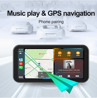 Cámara Inalámbrica de 6.25 Pulgadas TMPS Carplay Android Auto, Pantalla IP67, Reproductor para Motocicleta, Navegador GPS