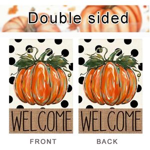 Rabusofa mùa thu bí ngô hai mặt 28x40 sân ngoài trời cờ Cỏ lớn màu cam <span class=keywords><strong>28</strong></span> "<span class=keywords><strong>x</strong></span> <span class=keywords><strong>40</strong></span>" chào đón mùa thu lễ Tạ ơn - Product Image 5