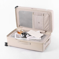 Ensemble de bagages à roulettes en polycarbonate de luxe personnalisé de 20/24/26/28/30 pouces, grande capacité, durable, 5 pièces, roues silencieuses, pour les vacances en famille