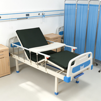 Lit médical robuste à capacité de charge élevée, cadre soudé, rail pliable à 6 vitesses, table à manger personnalisable, spécial établissement de soins infirmiers