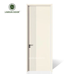 Portes en bois mélaminé modernes de haute qualité avec isolation phonique, vente chaude en Chine, portes intérieures solides pour chambre à coucher, appartement, hôtel - Product Image 1