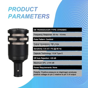 Ensemble de microphones dynamiques professionnels pour studio, batterie et karaoké <span class=keywords><strong>DP7</strong></span>, 7 pièces, XLR, microphones dynamiques avec suppression du bruit - Product Image 6
