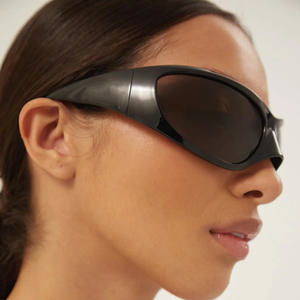 Gafas de sol estilo europeo con forma de ojo de gato para mujer, montura de PC UV400, color dorado, protección solar para ciclismo, gafas de moda - Product Image 5