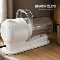 Einfache, sichere, stufenlose Saugkraftregelung, wiederaufladbarer Tierpflege-Staubsauger für Katzen, 300W, 10KPa, leise, 2,5L Staubbehälter