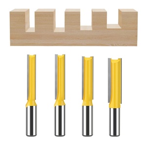 L-N315 1pc allongement 2 cannelures droite bois routeur peu 1/2 <span class=keywords><strong>12mm</strong></span> tige coupe rainurage fraise carbure de tungstène pointe - Product Image 2