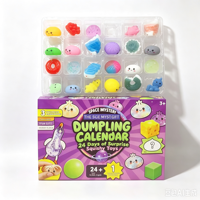 Lot de 24 mini-jouets sensoriels TPR Squishy Mystery Dumpling, édition Spatiale, pour calendrier de compte à rebours, jouet de décompression souple à presser