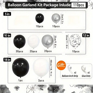 Échantillon gratuit Kit <span class=keywords><strong>de</strong></span> guirlande <span class=keywords><strong>de</strong></span> ballons noirs et blancs Idées <span class=keywords><strong>de</strong></span> décoration <span class=keywords><strong>de</strong></span> fête du Nouvel <span class=keywords><strong>An</strong></span> pour la fête du Nouvel <span class=keywords><strong>An</strong></span> - Product Image 4