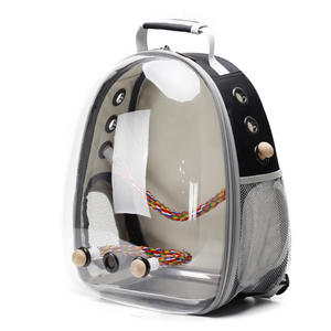 Toptan kuşlar malzemeleri diğer Pet aksesuarları taşınabilir seyahat evcil hayvan taşıyıcı şeffaf sırt çantası kuş papağan taşıyıcı sırt çantası - Product Image 4