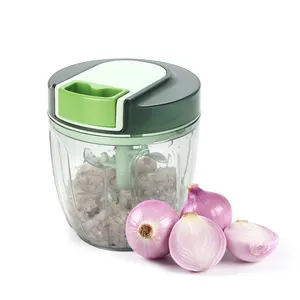 Gadget de cocina multifuncional de gran tamaño, Mini picador Manual de alimentos y verduras para cebolla, Chile, ajo, tipo tazón