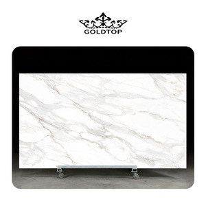 Goldtop ODM/OEM phong cách trắng calacatta Crema PD in 7002 thạch anh khách sạn hiện đại sử dụng nhân tạo thạch anh tấm - Product Image 1