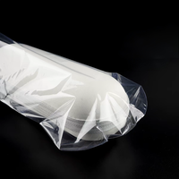 Sac thermorétractable en PVC transparent, imperméable et incurvé, imprimé sur mesure, avec film thermorétractable à joint de sécurité en arc pour bobines de fil à coudre et à broder