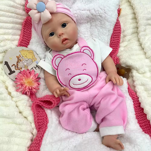 Artificial Full Body <b>Silicone</b> <b>Reborn</b> Baby <b>Doll</b> Open Mouth 46cm Chubby Platinum <b>Silicone</b> Toddler for Collectors - Product Image 1