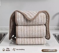 Serviettes de cuisine en microfibre de polyester épaissie, impression personnalisée, haute absorption, séchage rapide, écologiques, nettoyage facile pour la maison et la cuisine