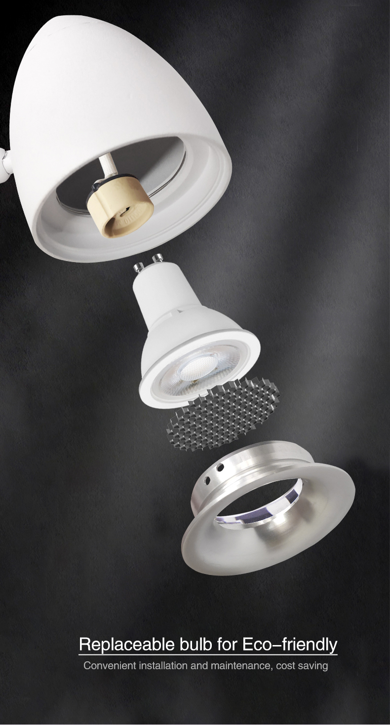 50W Art Gallery Track Lights 360 Degree Adjustable Die Cast Aluminum