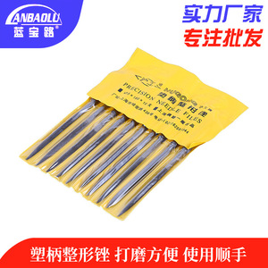 ชุดตะไบเหล็ก Anbaolu ขนาด 60 มม. แบบสามเหลี่ยม ตัดแบบ Bastard ด้ามจับเคลือบสีดำกันลื่น สำหรับโลหะที่ไม่ใช่เหล็ก - Product Image 2