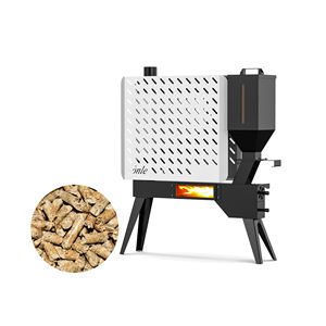 KM0501A 新デザイン 5kW モダン 自立型 無電源 室内外兼用 ペレットストーブ ヒーター 暖炉 - Product Image 1