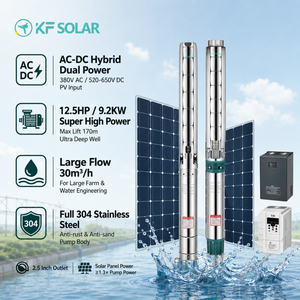 Pompe à eau solaire AC KF Solar 12,5 CV adaptée, pompe à eau solaire submersible pour l'irrigation et l'agriculture - Product Image 4
