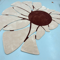 Tapis en laine tufté à la main, grand format pour salon, beige et marron foncé, prix de gros