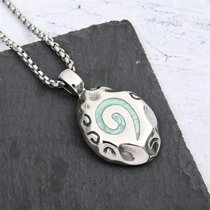 Yunnique-collar con colgante de acero inoxidable de World Of Warcraft, diseño geométrico temático, joyería de regalo unisex - Product Image 5