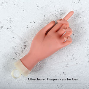Main Flexible en Silicone pour entraînement de <span class=keywords><strong>faux</strong></span>-ongles, 1 pièce, modèle de main, outil mobile pour pratiquer les ongles - Product Image 4