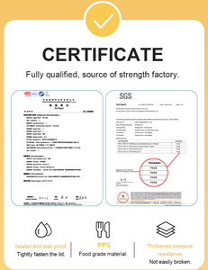 Contenants jetables en PP <span class=keywords><strong>de</strong></span> qualité alimentaire pour congélateur (110 oz) avec couvercle micro-ondable pour traiteur et épicerie - Product Image 6