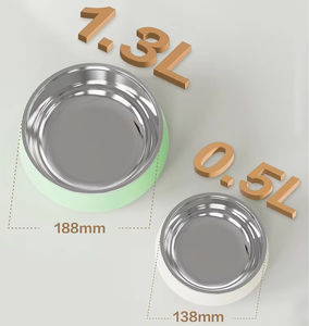Tazón de comedor para mascotas de acero inoxidable de grado alimenticio de suministro barato directo de fábrica, utensilios de comida para gatos y perros de gran diámetro - Product Image 3