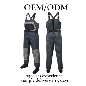 Waders Respirants 3 Couches Unisexe pour Pêche à la Mouche, Waders Poitrine avec Chaussons en Néoprène 4mm, Combinaison Intégrale Étanche pour Chasse - Product Image 1