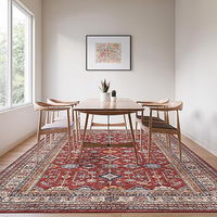 Profil bas Oriental Traditionnel Alfombras TPR Support Pliable Lavable En Machine Chambre Tapis De Sol Doux Velours Tapis