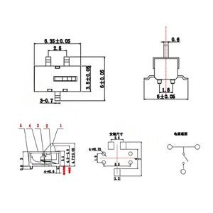 Interruptor de Límite de Acción Rápida KFC-V-104 |   Botón pulsador momentáneo de 3 pines con terminales de cable, compatible con KW-104 - Product Image 3