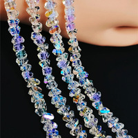 Perles en verre soufflé triangulaires de 2-6 mm en gros, perles de qualité supérieure en vrac pour la fabrication de bijoux, bracelet haut de gamme pour femmes