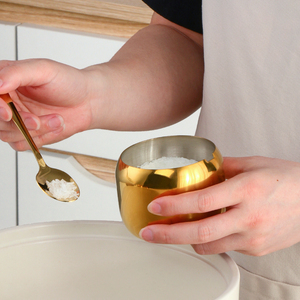 Scatola di condimento in acciaio inossidabile <span class=keywords><strong>Set</strong></span> di vasetti con coperchio barattoli di spezie per sale Rack materiale metallico - Product Image 1