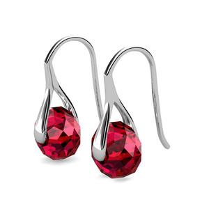 Boucles d'oreilles rondes classiques colorées <span class=keywords><strong>rose</strong></span> et bleu avec cristaux <span class=keywords><strong>Swarovski</strong></span>, boucles d'oreilles pendantes brillantes pour femmes, <span class=keywords><strong>bijoux</strong></span> pour femmes, fiançailles - Product Image 2