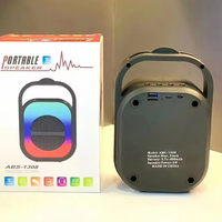 Haut-parleur portable d'extérieur 5.0 avec lumière LED RGB, son stéréo HIFI, subwoofer, radio FM, AUX, TF/USB, 5W, en plastique, autonomie 3-5 heures