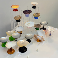 Verre en forme de conque fait main, écologique, blanc, capacité 51-100 ml, pour vin et cocktails, résistant aux hautes températures
