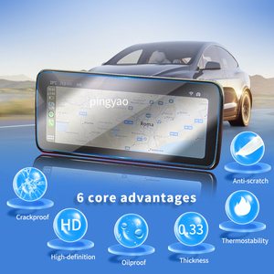 Adesivi per Auto Pellicola Protettiva in Vetro Temperato per Schermo Pannello Digitale Carplay per Veicolo <span class=keywords><strong>Fiat</strong></span> Abarth 500e 2025 Accessori - Product Image 2