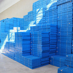 ฐานพาเลทพลาสติกแบบตะแกรง 1000x1200 มม. แบบเข้าได้ 4 ทาง สำหรับงานหนัก ใช้ในคลังสินค้า - Product Image 1