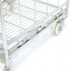 Drie Zijden Demontabel Logistieke Industriële Opslag Magazijn Draad Mesh Opvouwbare <span class=keywords><strong>Roll</strong></span> <span class=keywords><strong>Trolley</strong></span> - Product Image 6