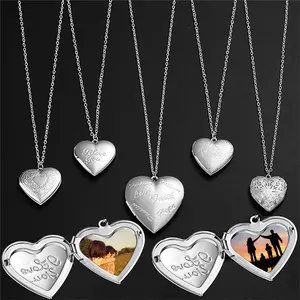 YFN Custom Photo 925 Sterling Silver Heart Locket Necklace For Women